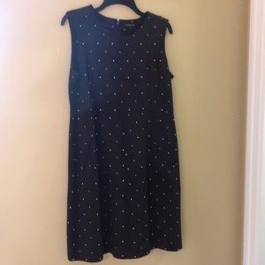 Lands End Brown Polka Dress - 12